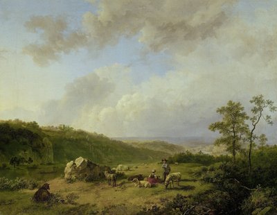 Krajobraz z groźbą burzy autorstwa Barend Cornelis Koekkoek