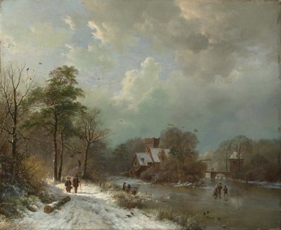 Pejzaż zimowy, Holandia, 1833. autorstwa Barend Cornelis Koekkoek