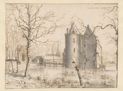 Widok na zamek Frisselstein, Veghel autorstwa Barend Klotz (attributed to)
