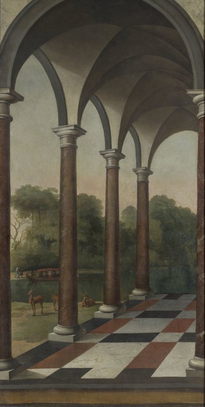 Kolumnada dająca się na Park autorstwa Barent Fabritius (attributed to)