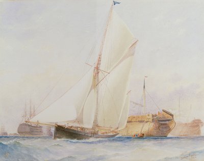 Jacht żaglowy DIONE, Plymouth autorstwa Barlow Moore