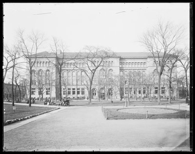 Newberry Library, Chicago, Illinois, USA, ok. 1905 (zdjęcie czarno-białe) autorstwa Barnes and Crosby