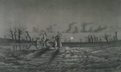 Lavandieres lub nocne pranie, ilustracja do Legendes Rustiques autorstwa George Sand (1804-76) 1858 autorstwa Maurice Sand