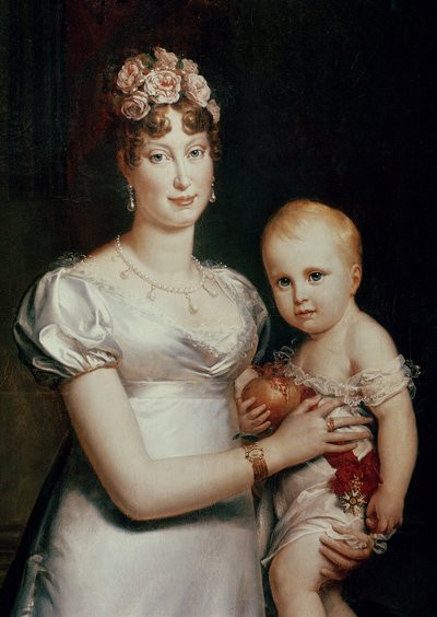 Marie-Louise (1791-1847) z Habsbourg-Lorraine i król Rzymu (1811-32) (szczegół z 1830) autorstwa Baron François Pascal Simon Gérard
