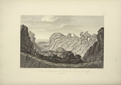 Widok wnętrza krateru na Teneryfie, rys. Gmelin, ilustracja z „Widoki kordylierów i pomników ludów rdzennych Ameryki” autorstwa Alexandra von Humboldta i Aime Bonplanda, 1813 autorstwa Baron Friedrich Alexander von Humboldt