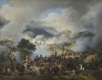 francuski: Bataille du col de Somo Sierra en Castille, le 30 novembre 1808 Bitwa pod Somo Sierra, 30 listopada 1808 r. autorstwa Baron Lejeune Louis François