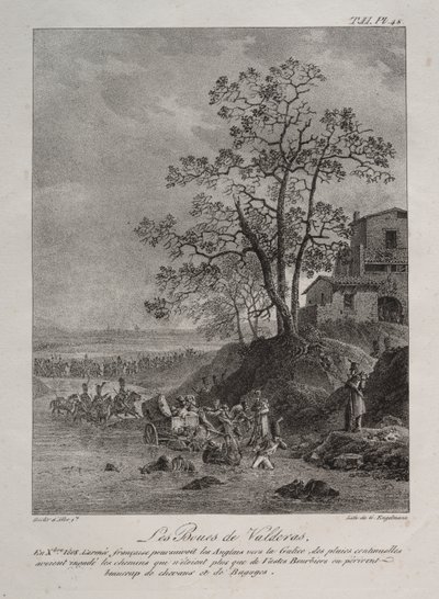 Kampania hiszpańska: Bagna Valderas, prowincja Leon autorstwa Baron Louis Albert Guillain Bacler d