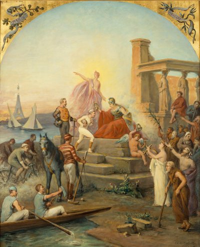 Alegoria sportu, 1896 autorstwa Baron de Coubertin Frédy Charles Louis