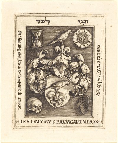 Ekslibris Hieronima Baumgartnera autorstwa Barthel Beham