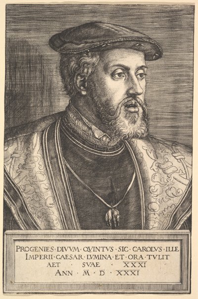 Cesarz Karol V, XVI wiek. autorstwa Barthel Beham