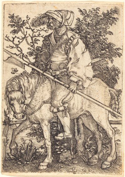 Halberdier na koniu autorstwa Barthel Beham