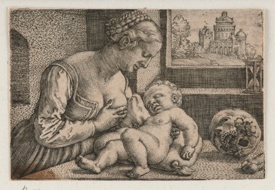 Madonna z trupią czaszką autorstwa Barthel Beham