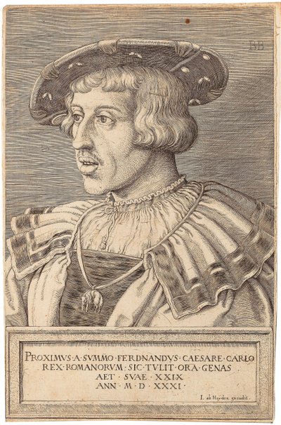 Portret cesarza Ferdynanda I 1503-1564, 1531. autorstwa Barthel Beham