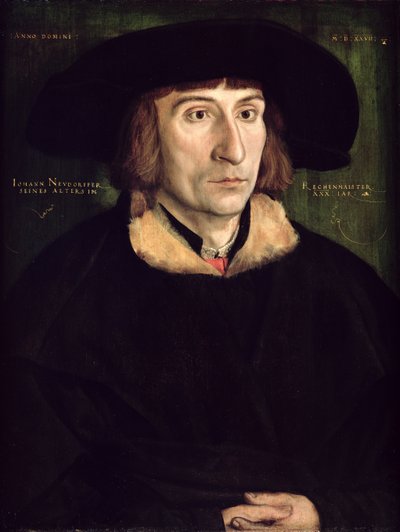 Portret Johanna Neudorffera (1497-1563) 1527 autorstwa Barthel Beham