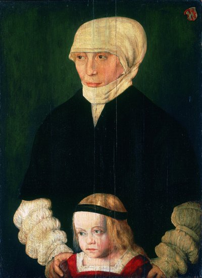Portret Margaret Urmiller, z domu Schwab, i jej córki autorstwa Barthel Beham