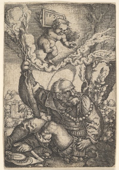 Św. Krzysztof, początek XVI wieku. autorstwa Barthel Beham