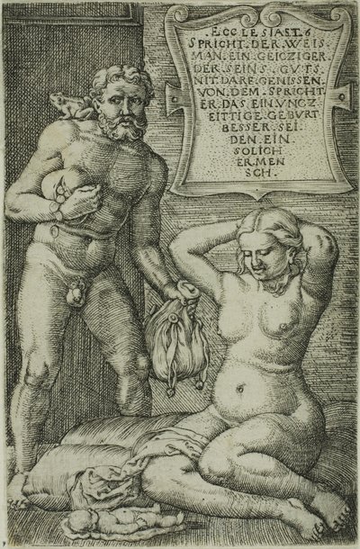 Skąpiec i poronienie autorstwa Barthel Beham