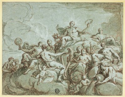 Apollo i muzy autorstwa Bartholomaeus Spranger