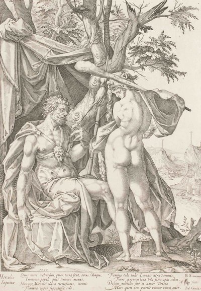 Herkules i Omphale, 1590 autorstwa Bartholomaeus Spranger
