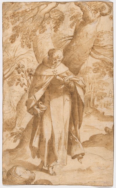Św. Dominik Czytanie autorstwa Bartholomaeus Spranger
