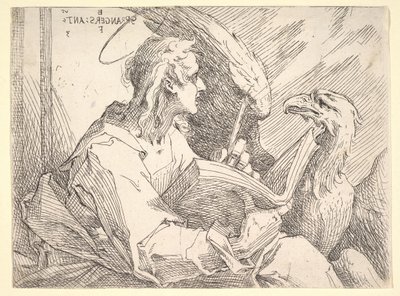 Św. Jan Ewangelista, ca. 1596. autorstwa Bartholomaeus Spranger