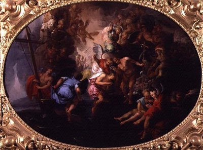 Chrzest Chrystusa (olej na płótnie) autorstwa Bartholomaeus Spranger