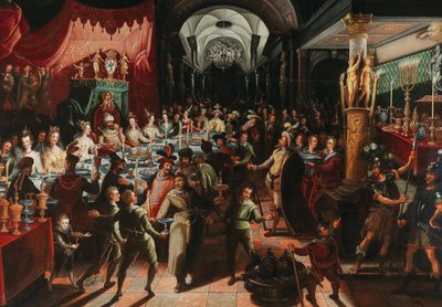 Święto Belszazzara. autorstwa Bartholomäus Strobel the Younger