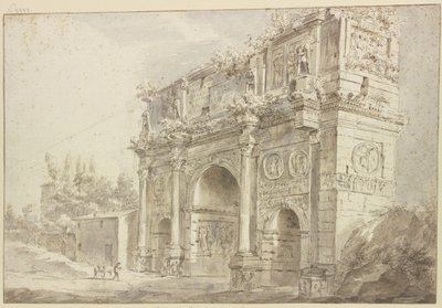 Łuk Konstantyna w Rzymie autorstwa Bartholomeus Breenbergh