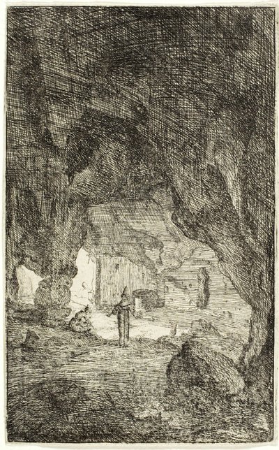 Grota i Bracia, z Ruiny Rzymu autorstwa Bartholomeus Breenbergh