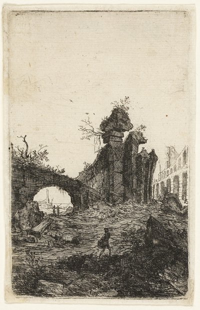 Ruiny Koloseum, płyta 10 z Ruiny Rzymu autorstwa Bartholomeus Breenbergh