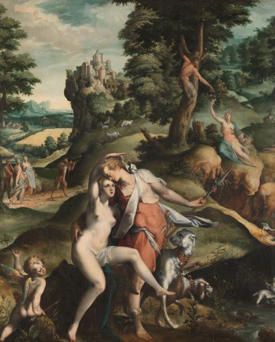 Wenus i Adonis autorstwa Bartholomeus Spranger