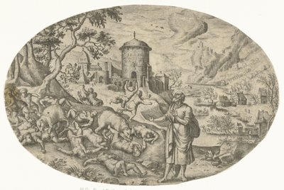 Elizeusz przeklina dzieci autorstwa Bartholomeus Willemsz. Dolendo