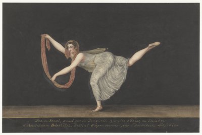 Tancerka Annette Köbler, wykonawca chusty autorstwa Bartholomeus Ziesenis