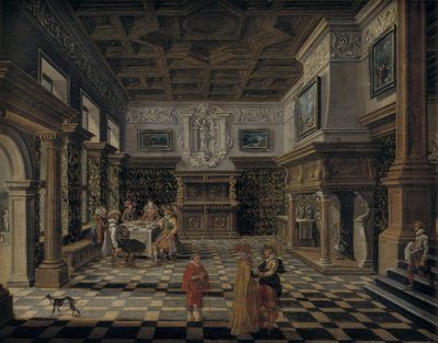 Wystawne renesansowe wnętrze z bankietem autorstwa Bartholomeus van Bassen