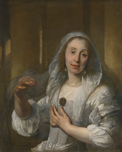 Portret kobiety w bieli autorstwa Bartholomeus van der Helst