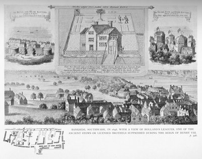 Bankside, Southwark, Londyn, 1648, 1818 1904 autorstwa Bartholomew Howlett
