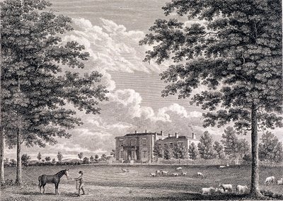 Brockwell Hall, Herne Hill, Lambeth, Londyn, 1820 autorstwa Bartholomew Howlett