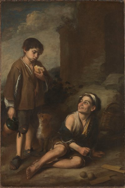Dwóch chłopów autorstwa Bartolomé Esteban Murillo