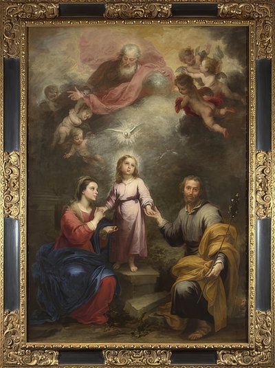 Niebiańska i ziemska Trójca. Około 1675-82 r. autorstwa Bartolomé Esteban Murillo