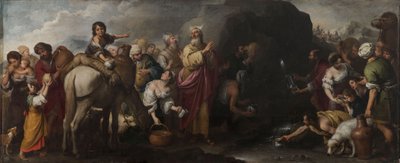 Mojżesz wybija wodę ze skały, 1667-1670. autorstwa Bartolomé Esteban Murillo