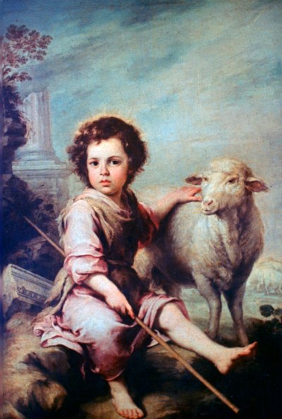 Dobry Pasterz, c1650 autorstwa Bartolomé Esteban Murillo