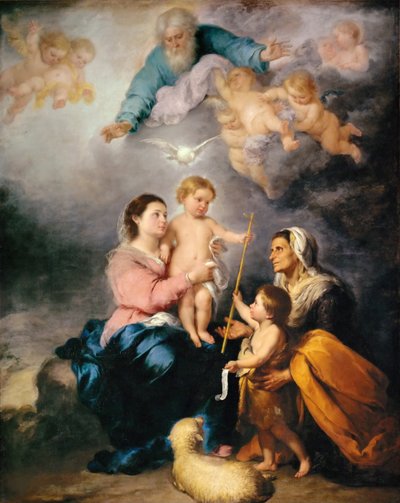 Święta Rodzina Dziewica z Sewilli autorstwa Bartolomé Esteban Murillo