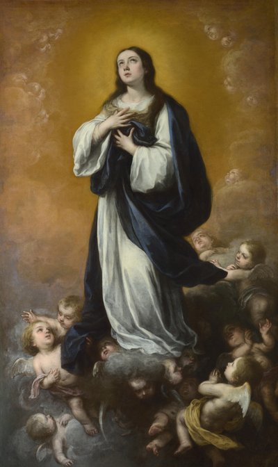 Niepokalane Poczęcie Dziewicy Dziewicy z XVII wieku. autorstwa Bartolomé Esteban Murillo