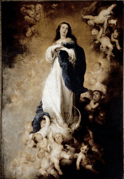 Niepokalane Poczęcie lub Dusza Niepokalane Poczęcie. (olej na płótnie) autorstwa Bartolomé Esteban Murillo