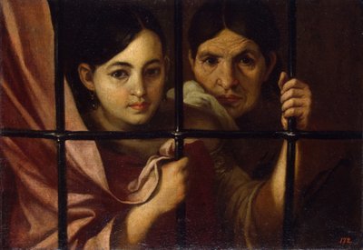 Dwie kobiety za kratką, 1645 autorstwa Bartolomé Esteban Murillo