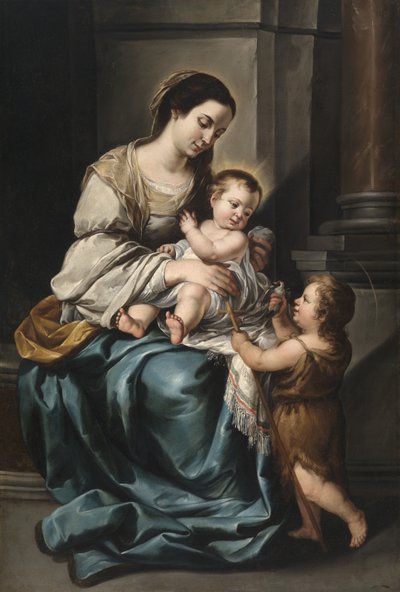 La Serrana, czyli Madonna z Dzieciątkiem i Dzieciątkiem Św. Janem (olej na płótnie) autorstwa Bartolomé Esteban Murillo