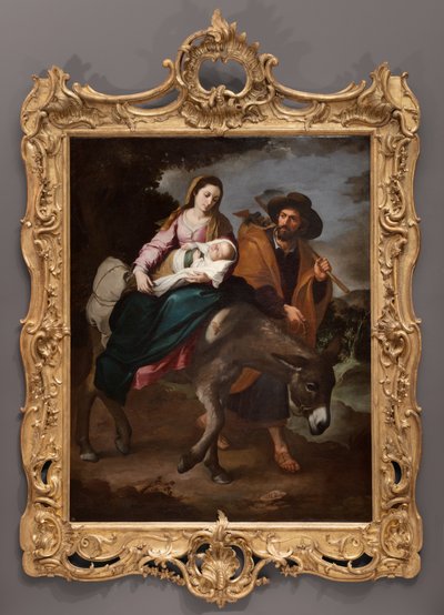 Ucieczka do Egiptu, ok. 1647-50 (olej na płótnie) autorstwa Bartolomé Esteban Murillo
