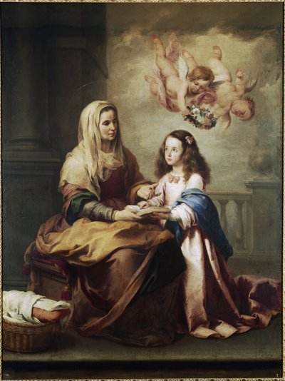 Szczegółowo Maryi Panny i św. Anny. (olej na płótnie, ok. 1674) autorstwa Bartolomé Esteban Murillo