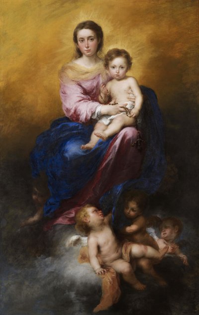 Matka Boża Różańcowa  autorstwa Bartolomé Esteban Murillo
