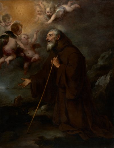 Wizja świętego Franciszka z Paoli autorstwa Bartolomé Esteban Murillo